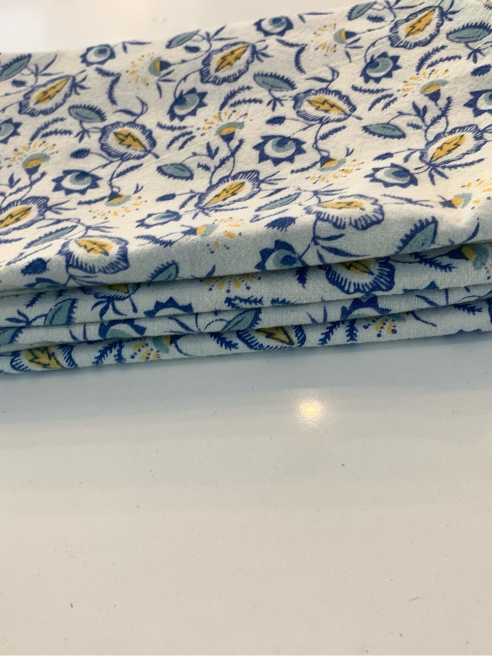Vintage Decorative Cloth Napkins Indian Hand Block Print Set Of (4) - Picture 7 of 7
